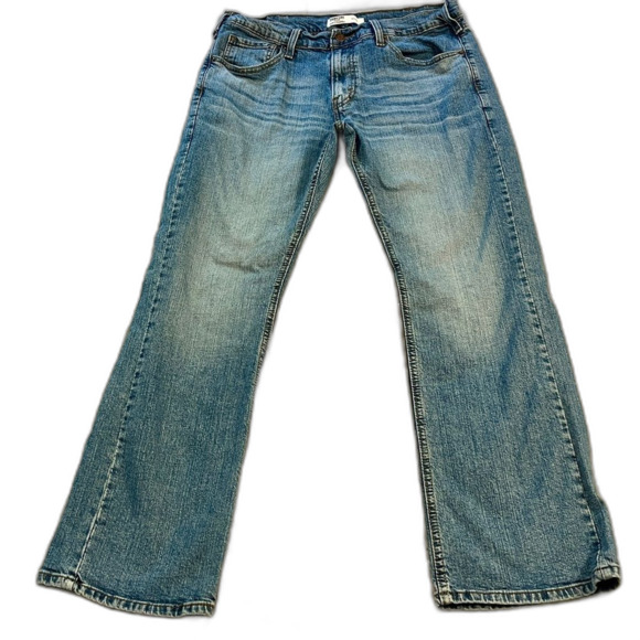 Levi's Signature Bootcut Jeans Whiskered Faded EUC Mens 32x30 - Picture 1 of 10